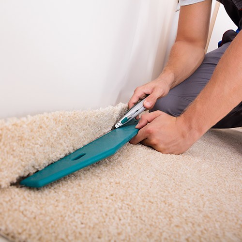 During Carpet Installation | Hernandez Wholesale Flooring