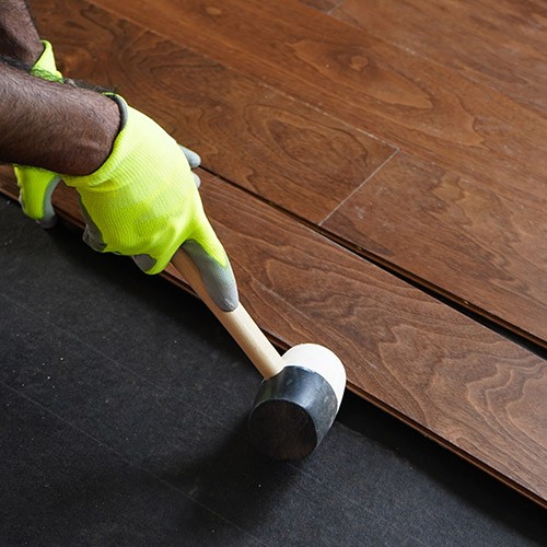 During Hardwood Installation | Hernandez Wholesale Flooring