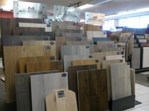 Variety of flooring products in showroom | Hernandez Wholesale Flooring