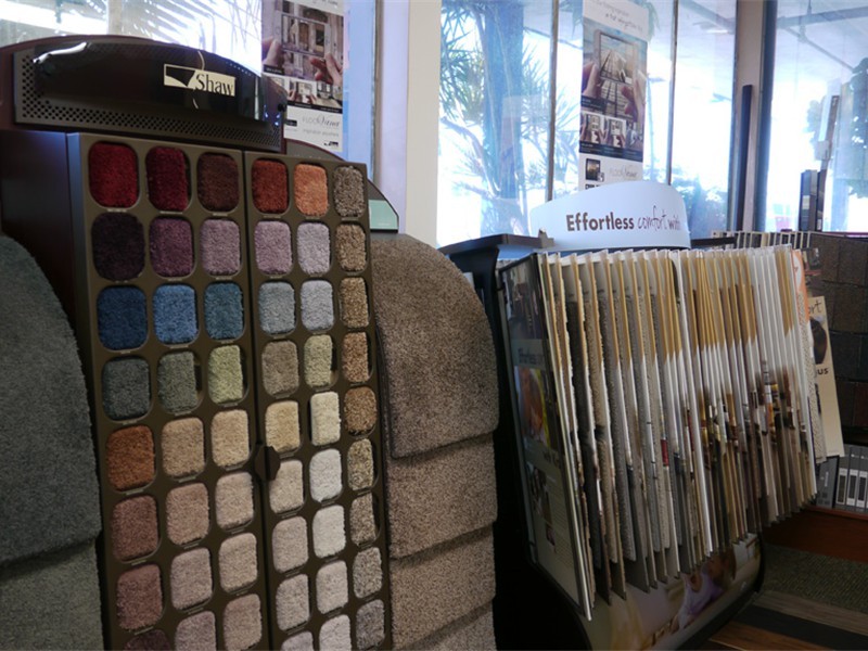 Variety of flooring products in showroom | Hernandez Wholesale Flooring