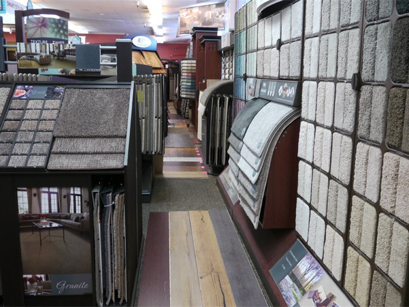 Variety of flooring products in showroom | Hernandez Wholesale Flooring